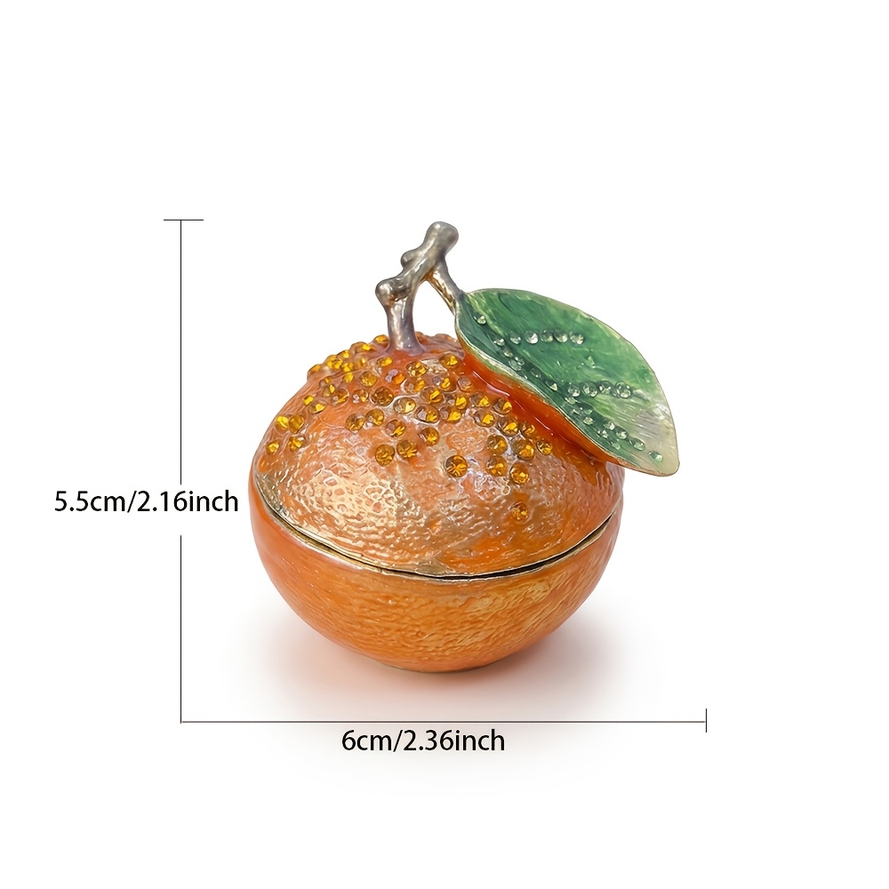 Zinc Alloy Orange Cherry Shaped Jewelry Box